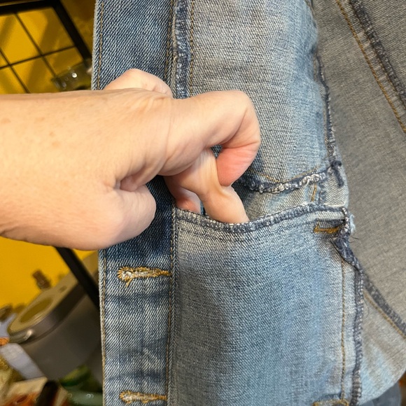 Refuge Denim Jacket with Patches size Medium - Picture 5 of 14